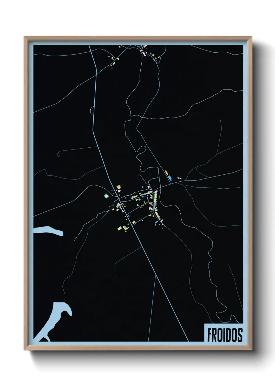 Une affiche de carte sur Froidos