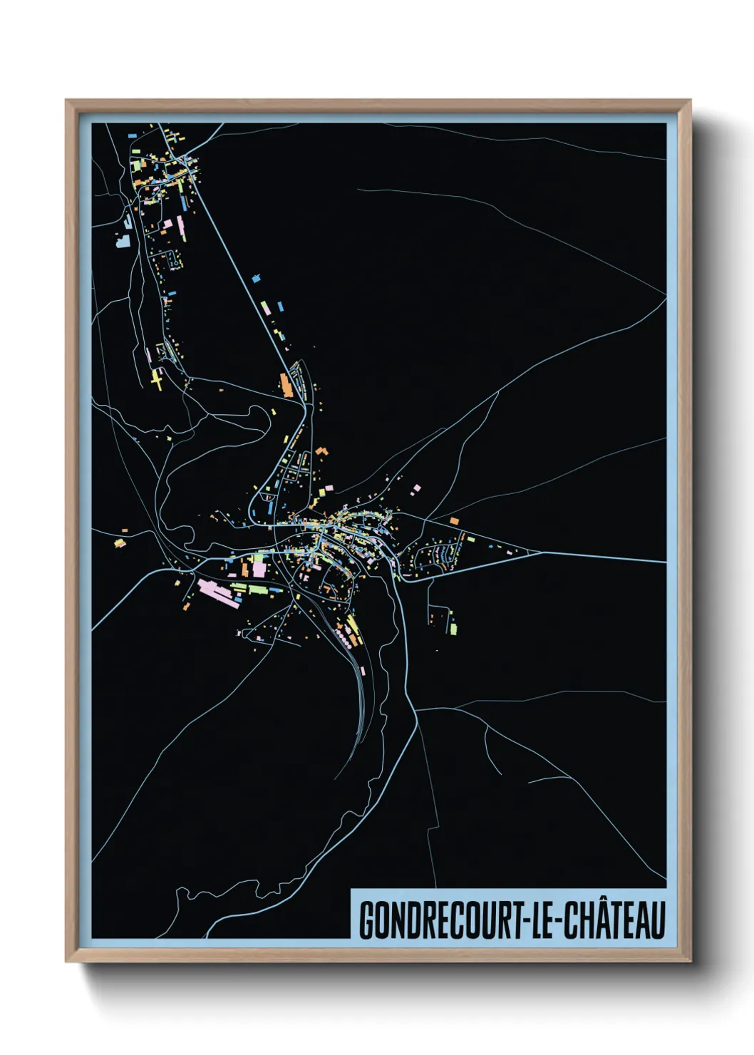 Une affiche de carte sur Gondrecourt-le-Château