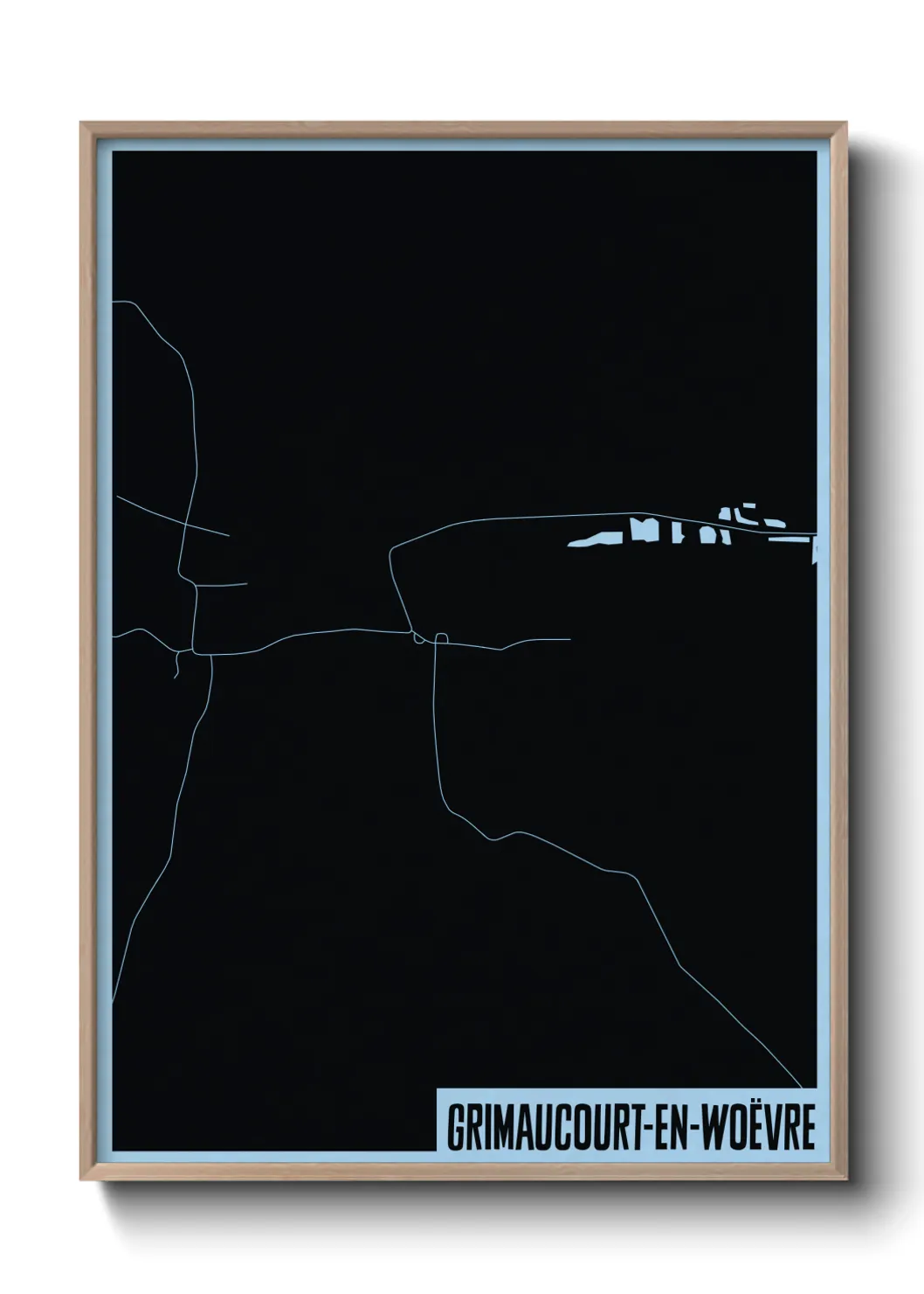 Une affiche de carte sur Grimaucourt-en-Woëvre