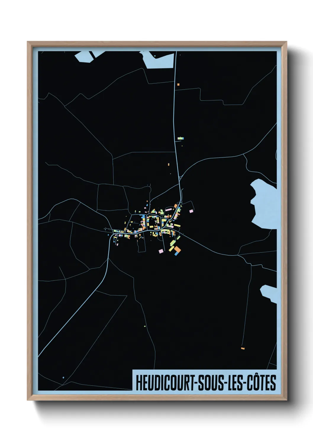 Une affiche de carte sur Heudicourt-sous-les-Côtes