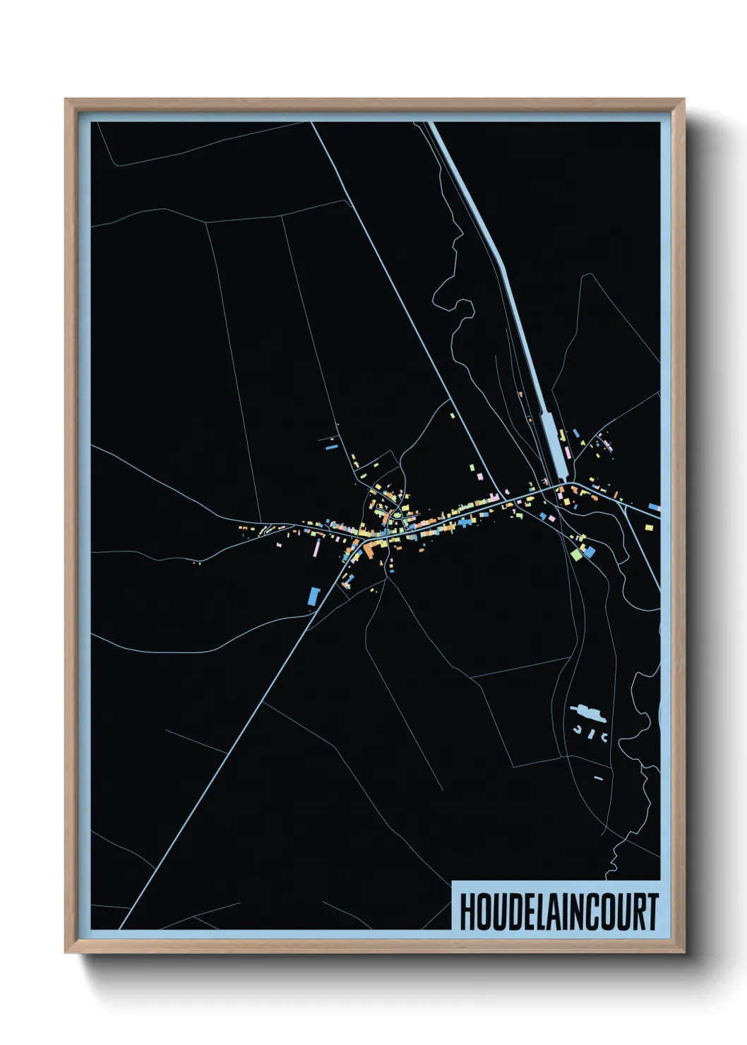 Une affiche de carte sur Houdelaincourt