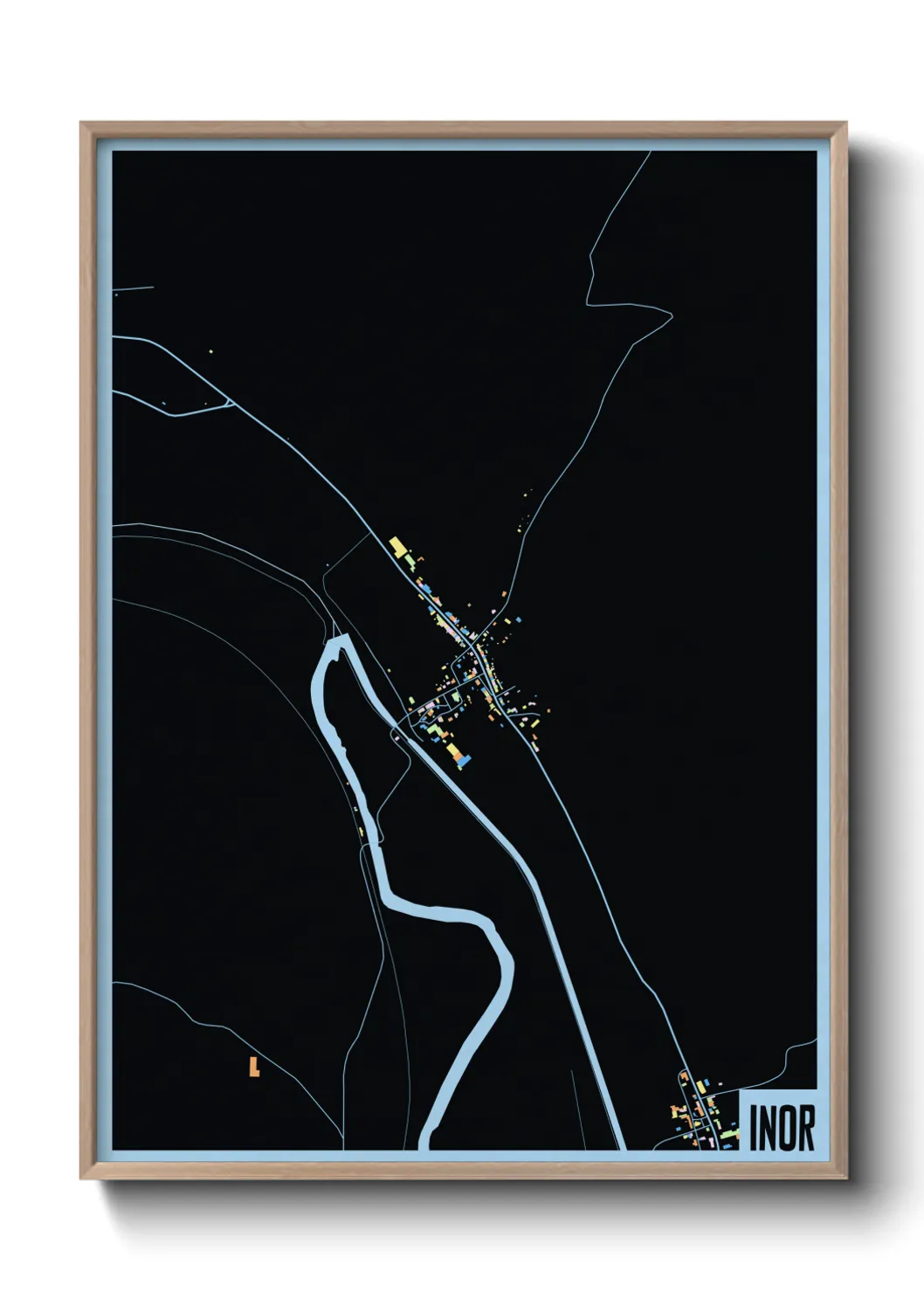 Une affiche de carte sur Inor