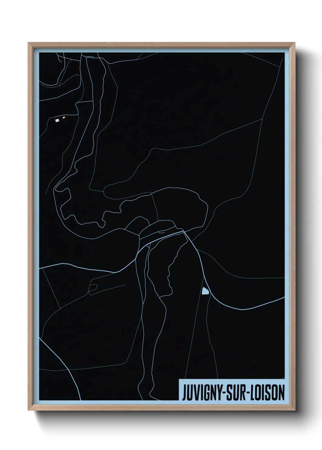 Une affiche de carte sur Juvigny-sur-Loison