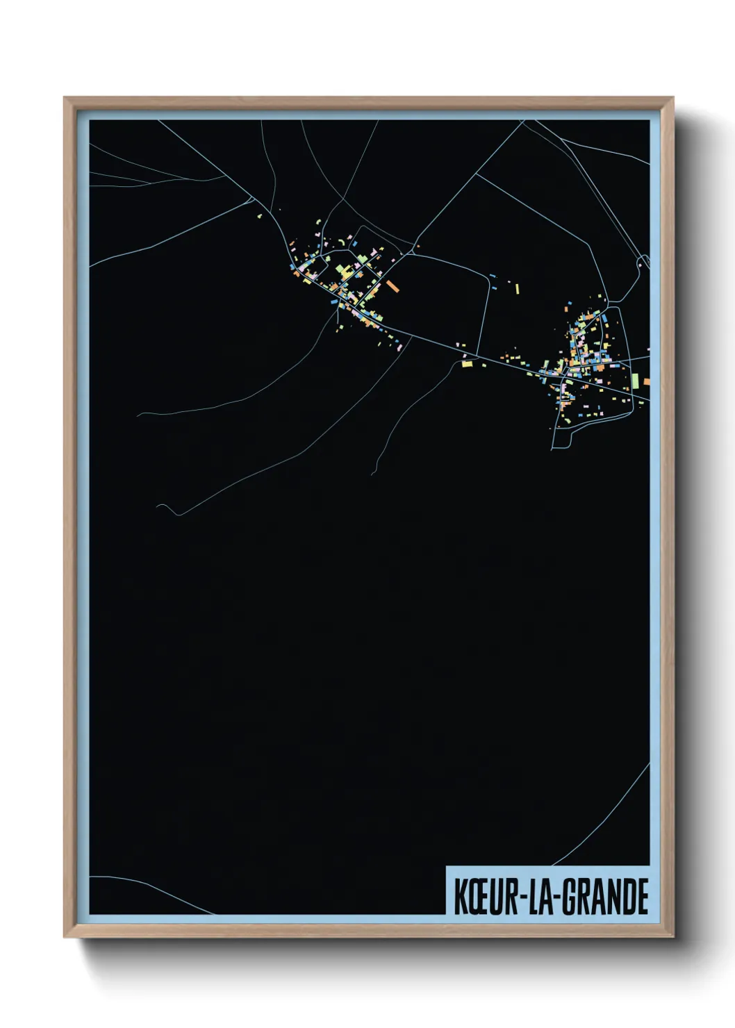 Une affiche de carte sur Kœur-la-Grande