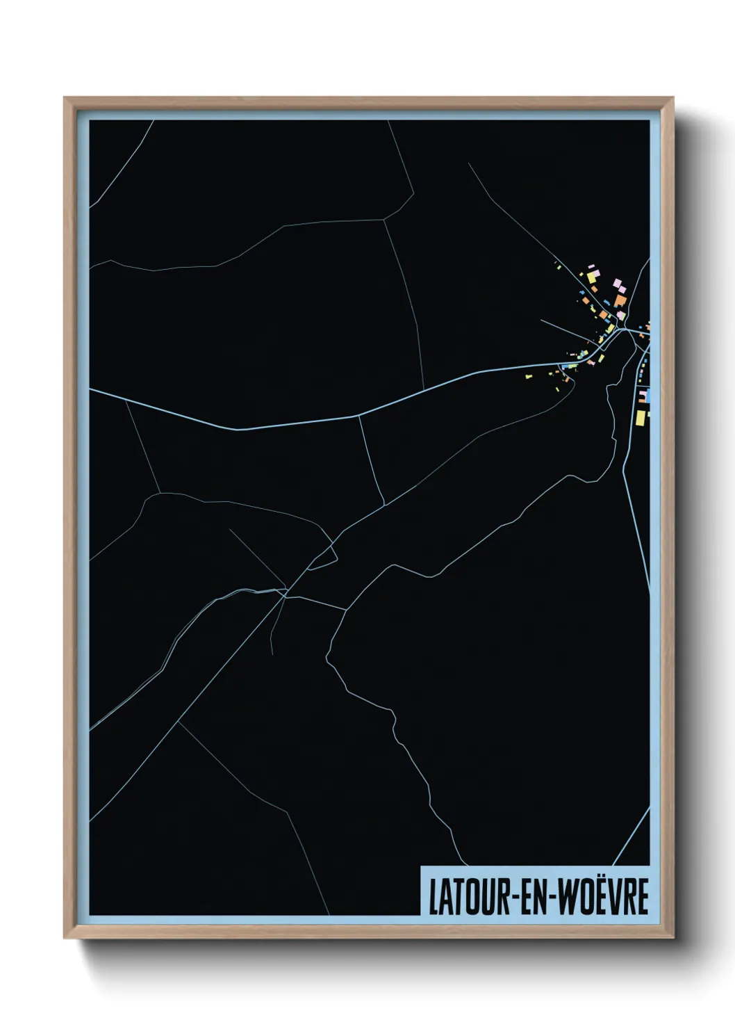 Une affiche de carte sur Latour-en-Woëvre