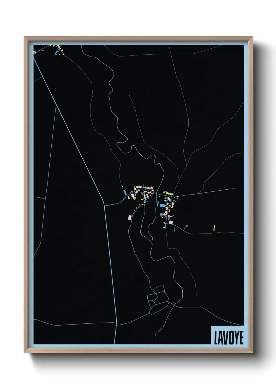 Une affiche de carte sur Lavoye