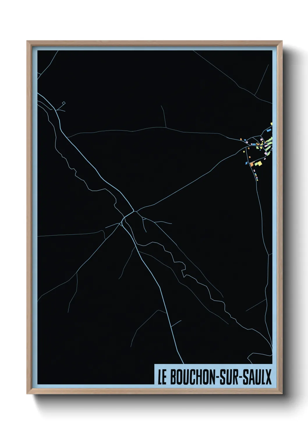 Une affiche de carte sur Le Bouchon-sur-Saulx
