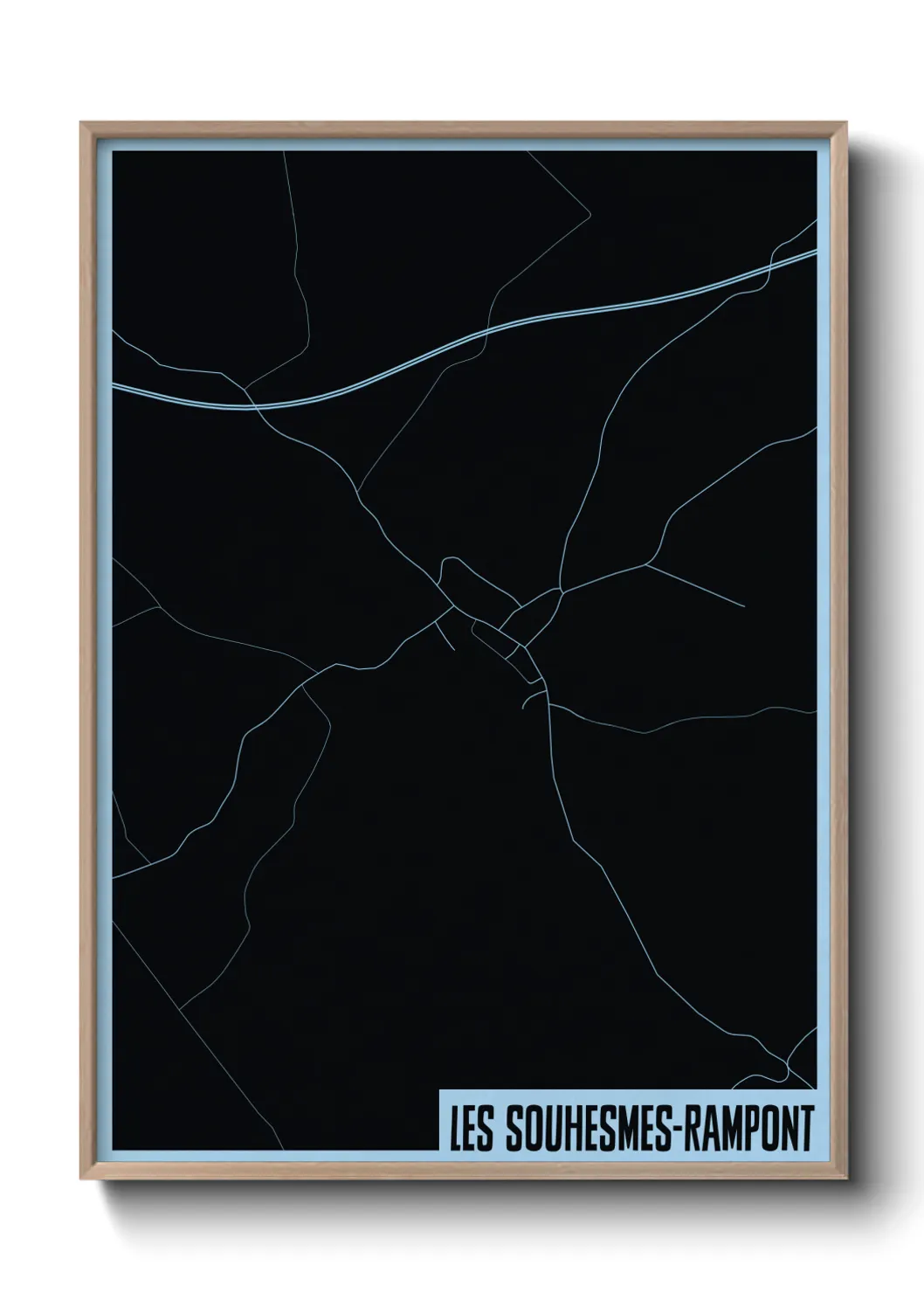 Une affiche de carte sur Les Souhesmes-Rampont