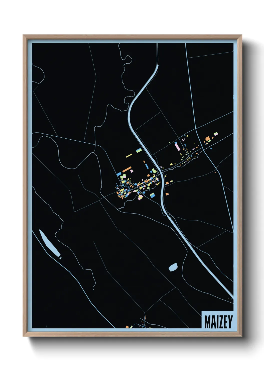 Une affiche de carte sur Maizey