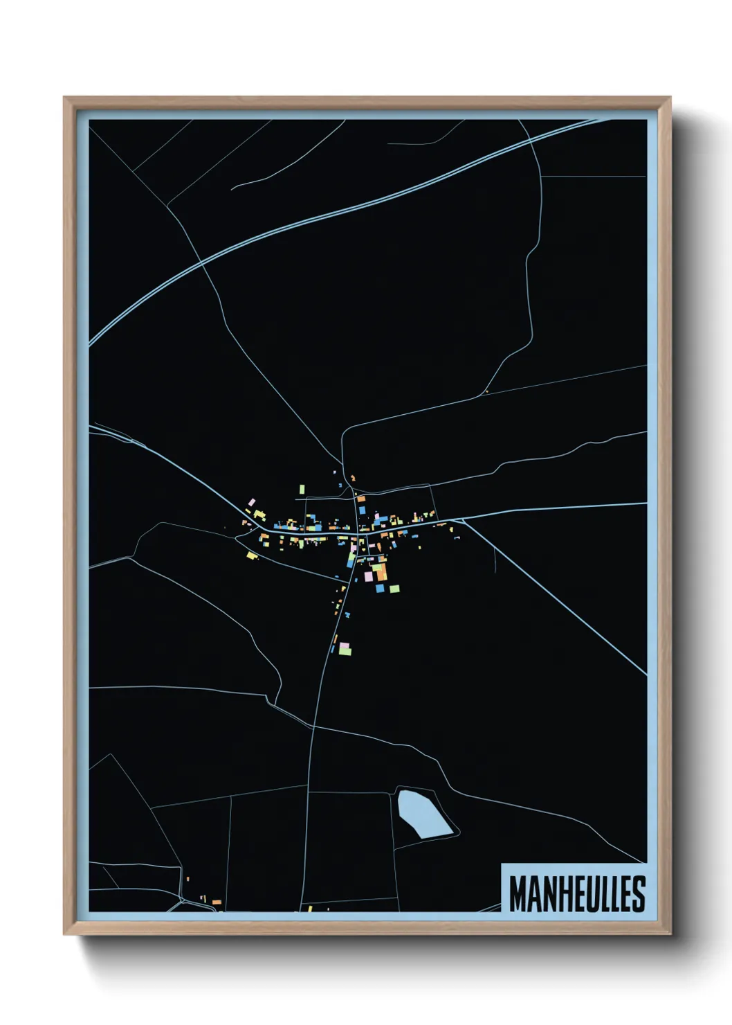 Une affiche de carte sur Manheulles