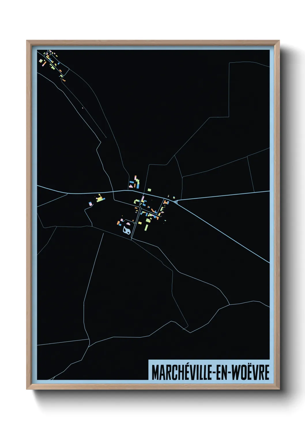 Une affiche de carte sur Marchéville-en-Woëvre