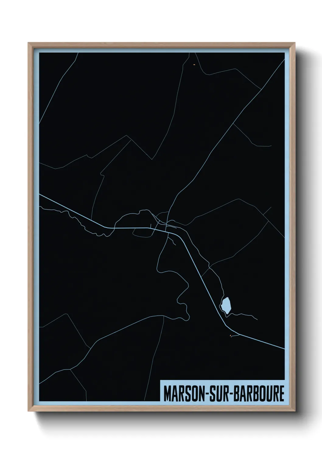 Une affiche de carte sur Marson-sur-Barboure