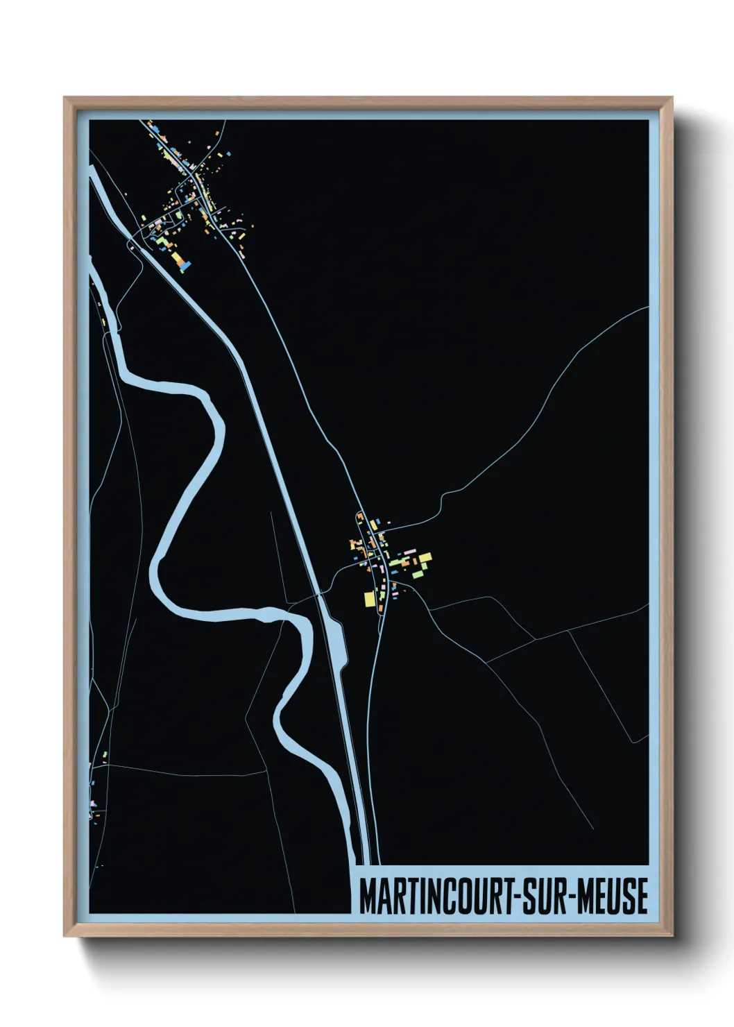 Une affiche de carte sur Martincourt-sur-Meuse