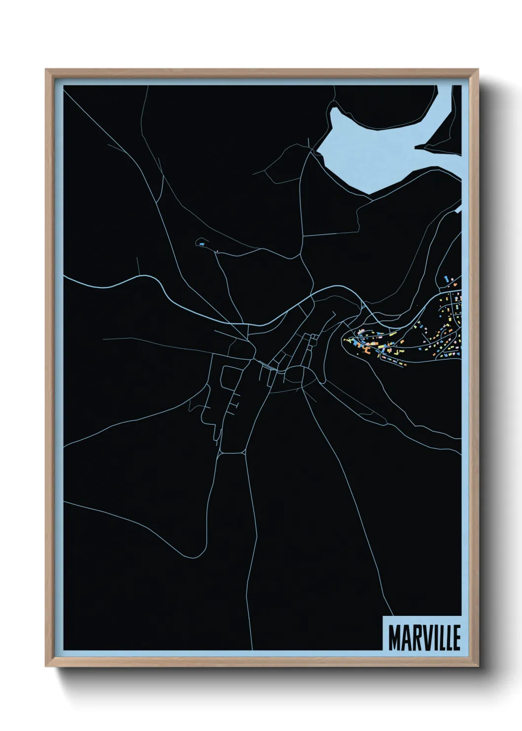 Une affiche de carte sur Marville