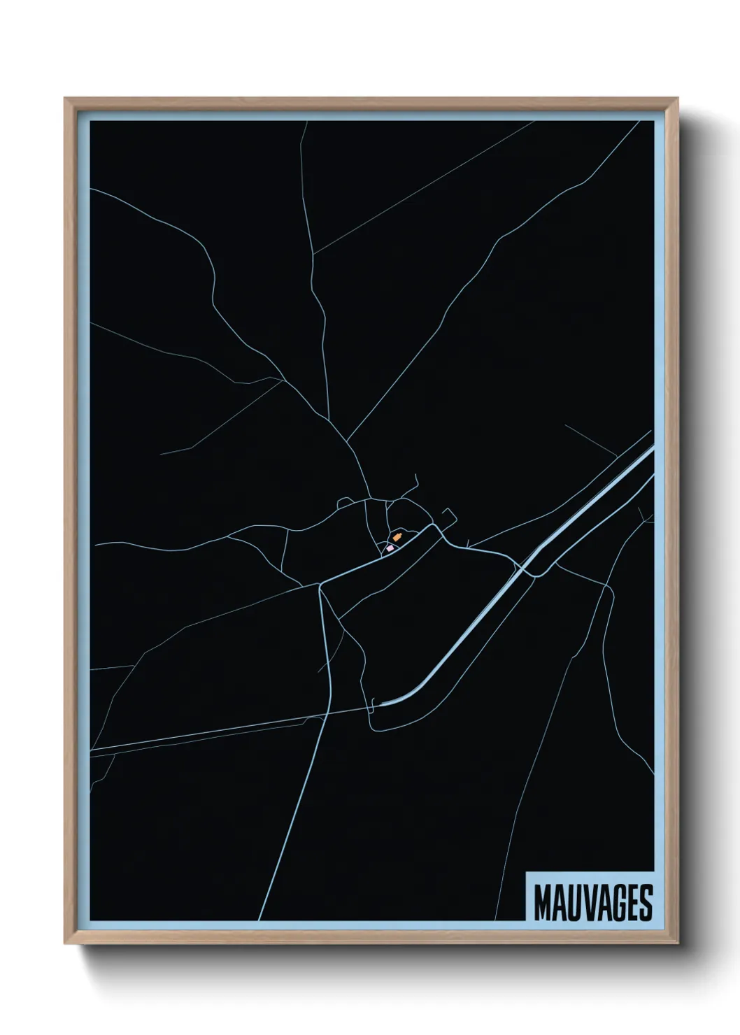 Une affiche de carte sur Mauvages