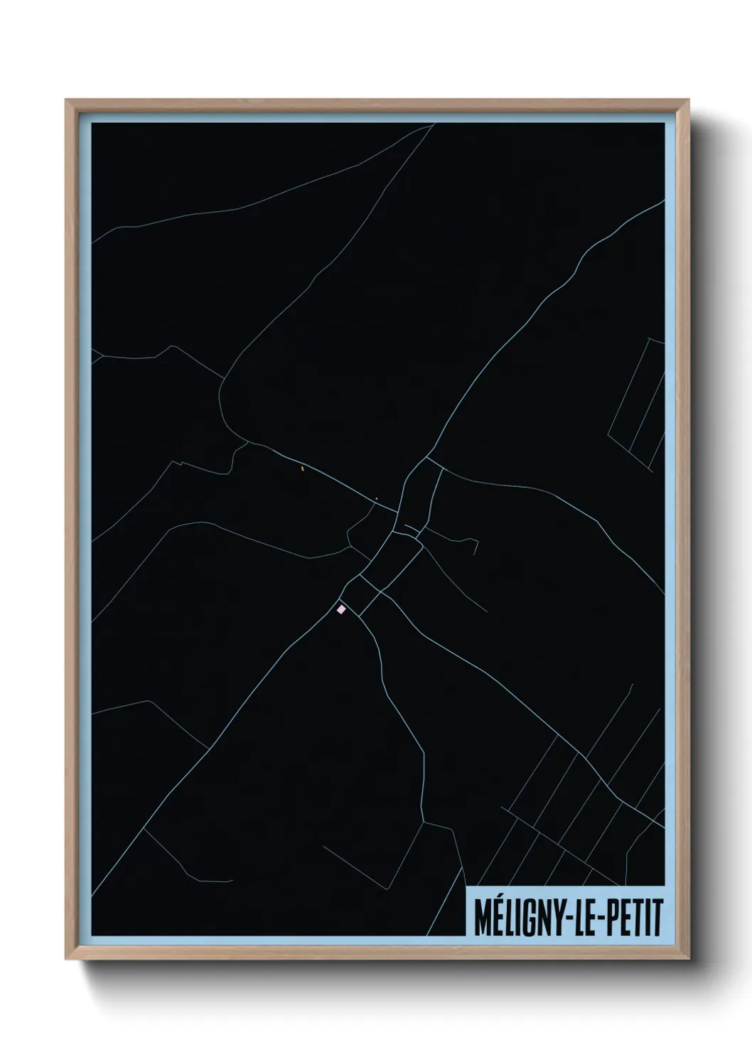 Une affiche de carte sur Méligny-le-Petit