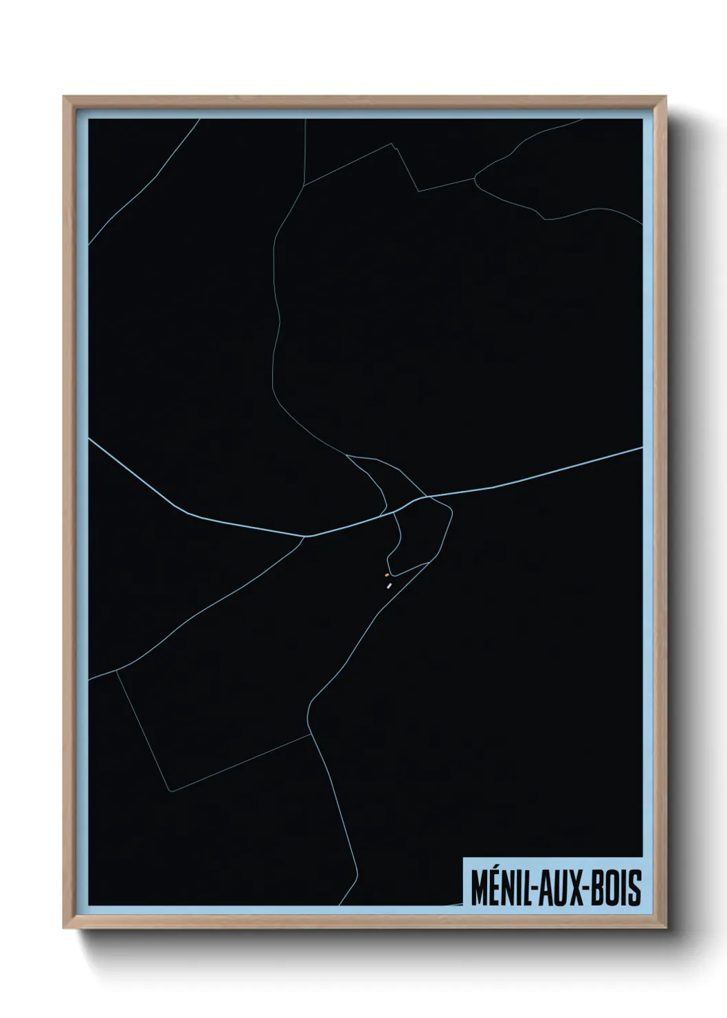 Une affiche de carte sur Ménil-aux-Bois