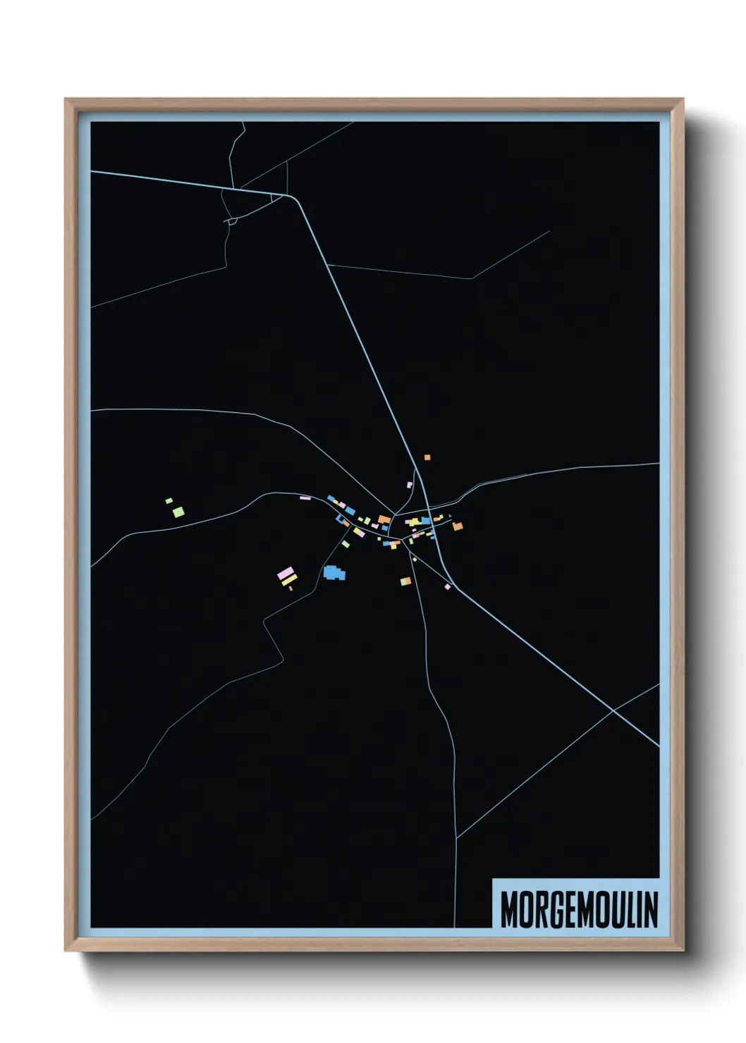 Une affiche de carte sur Morgemoulin