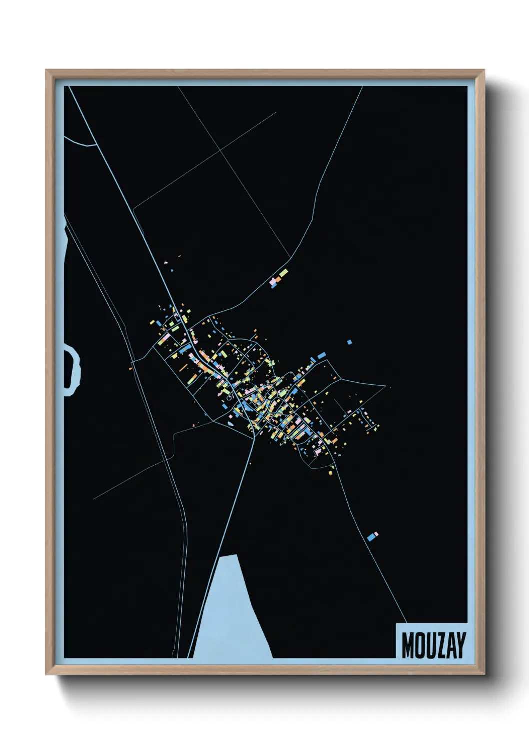 Une affiche de carte sur Mouzay