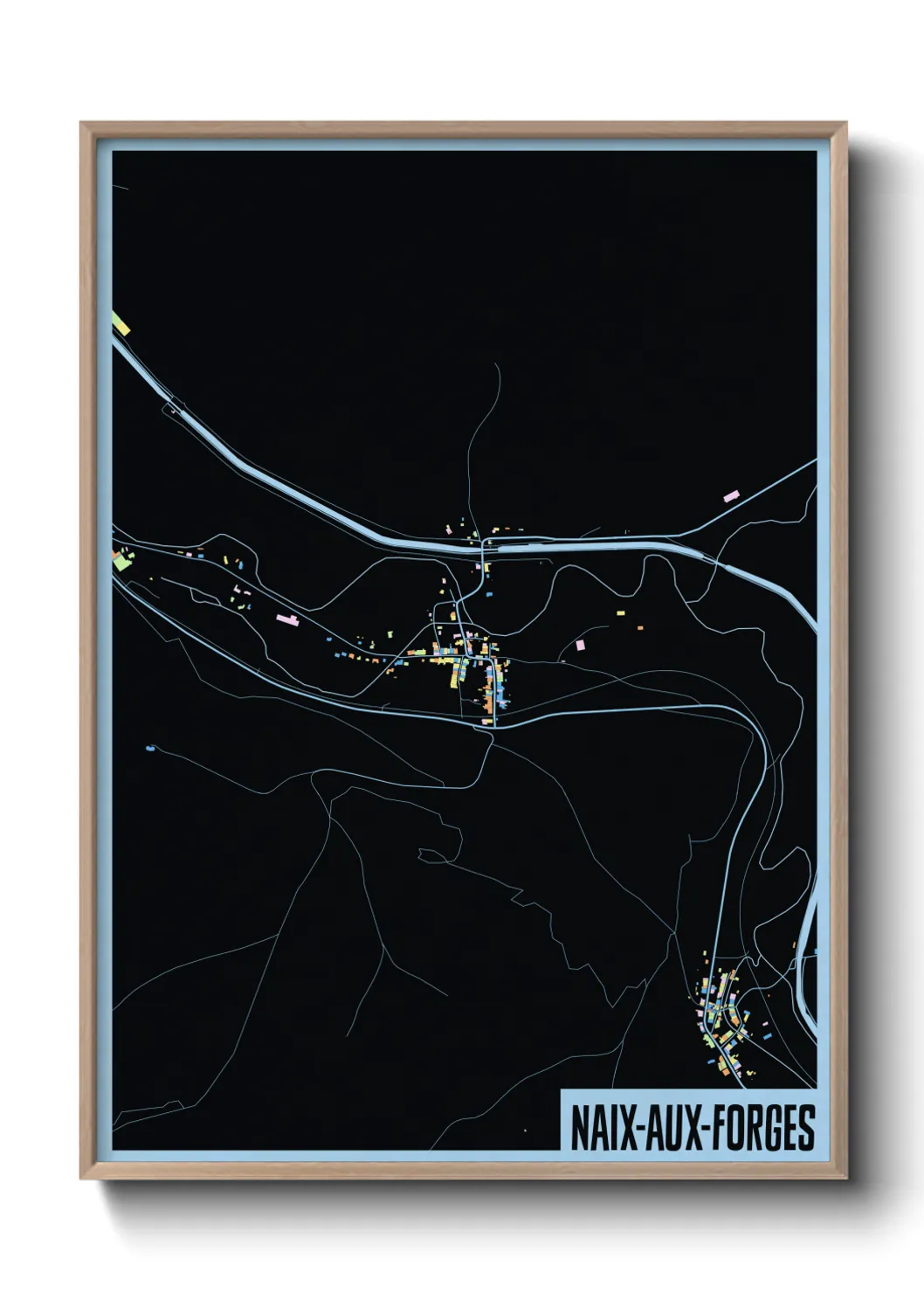 Une affiche de carte sur Naix-aux-Forges