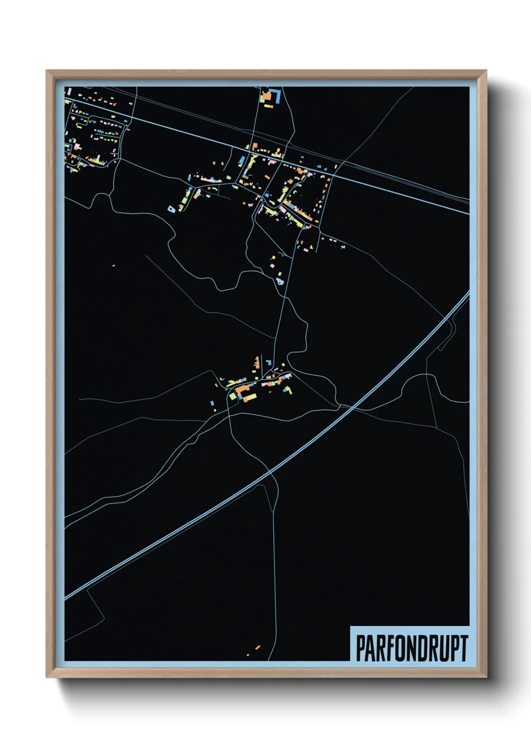 Une affiche de carte sur Parfondrupt