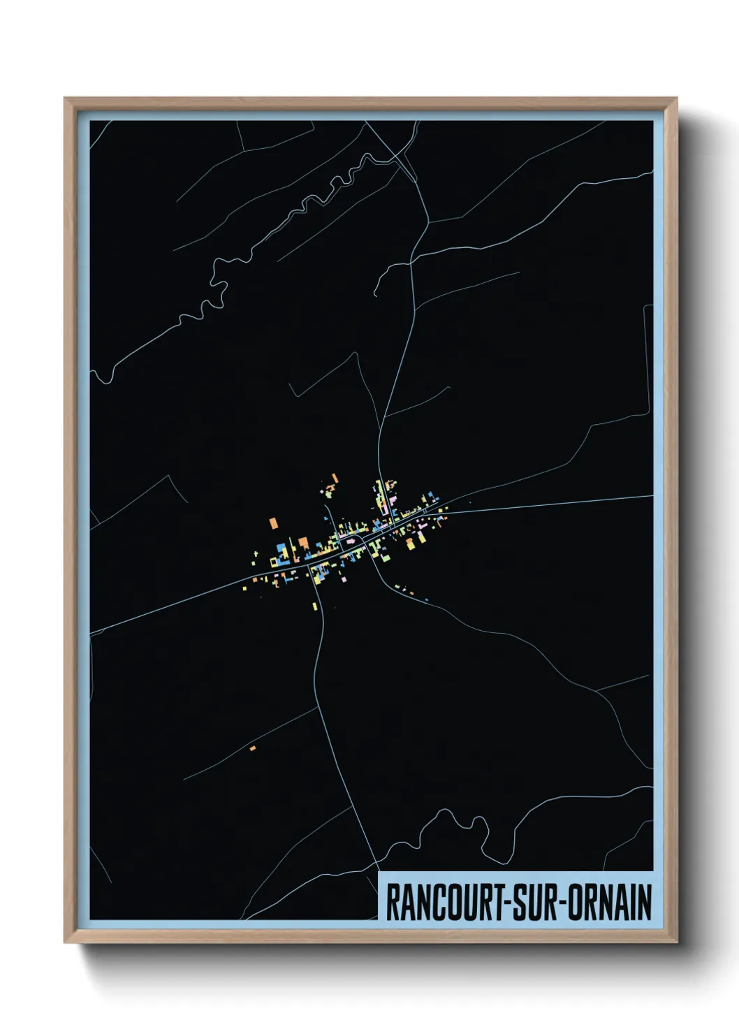 Une affiche de carte sur Rancourt-sur-Ornain