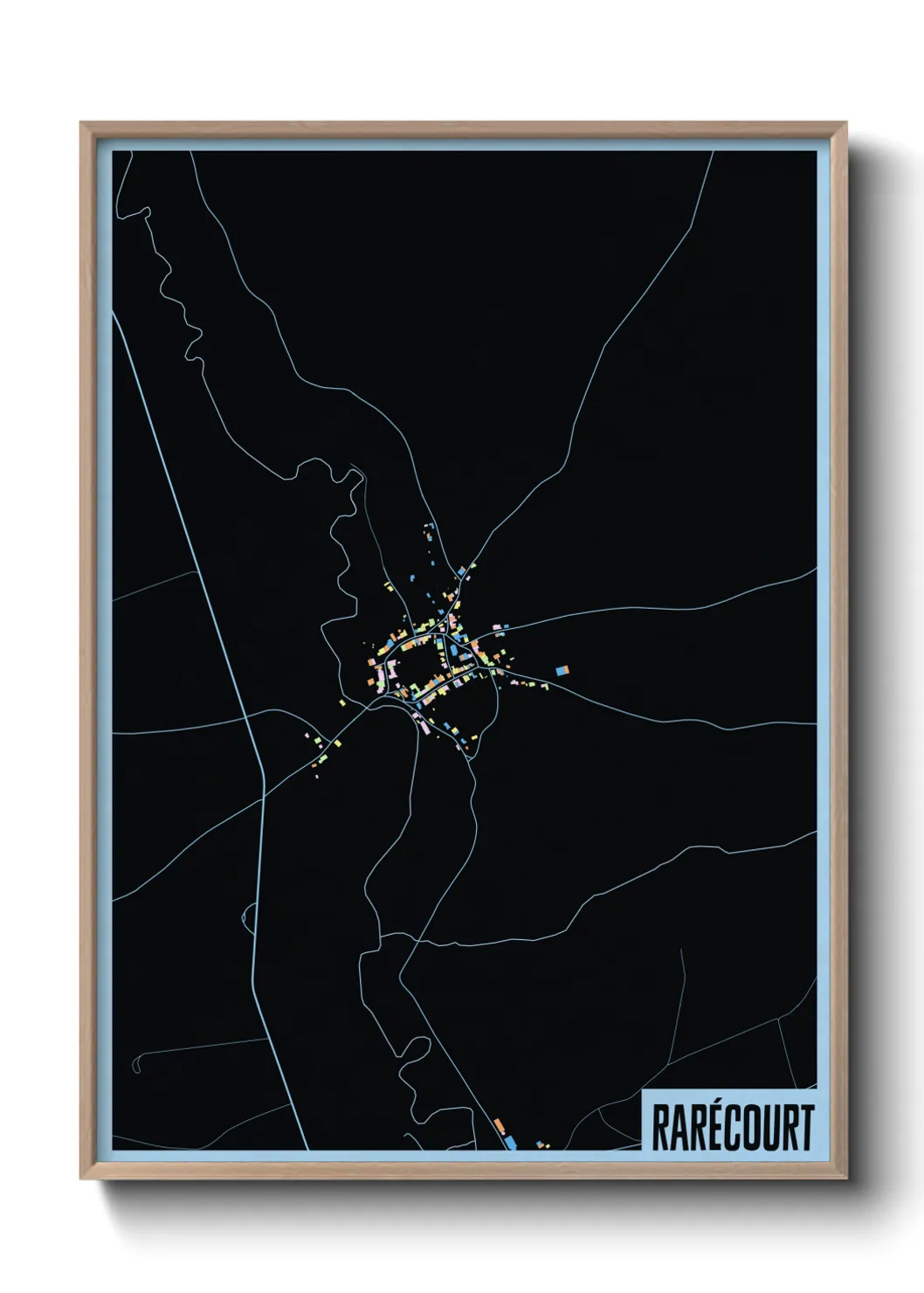 Une affiche de carte sur Rarécourt