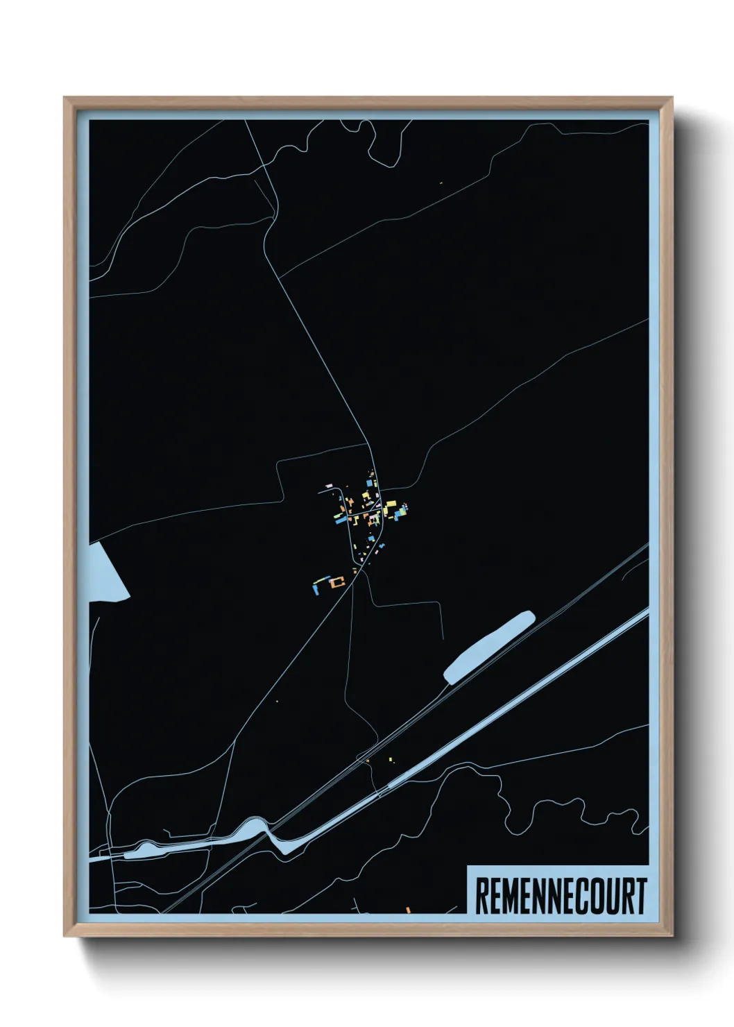 Une affiche de carte sur Remennecourt