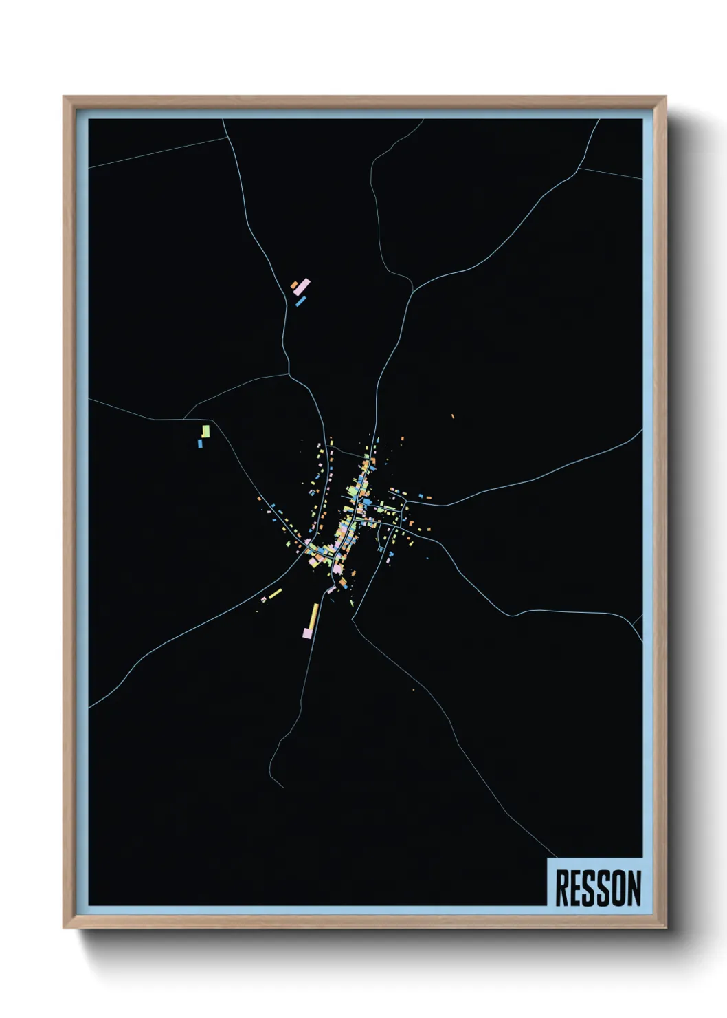 Une affiche de carte sur Resson