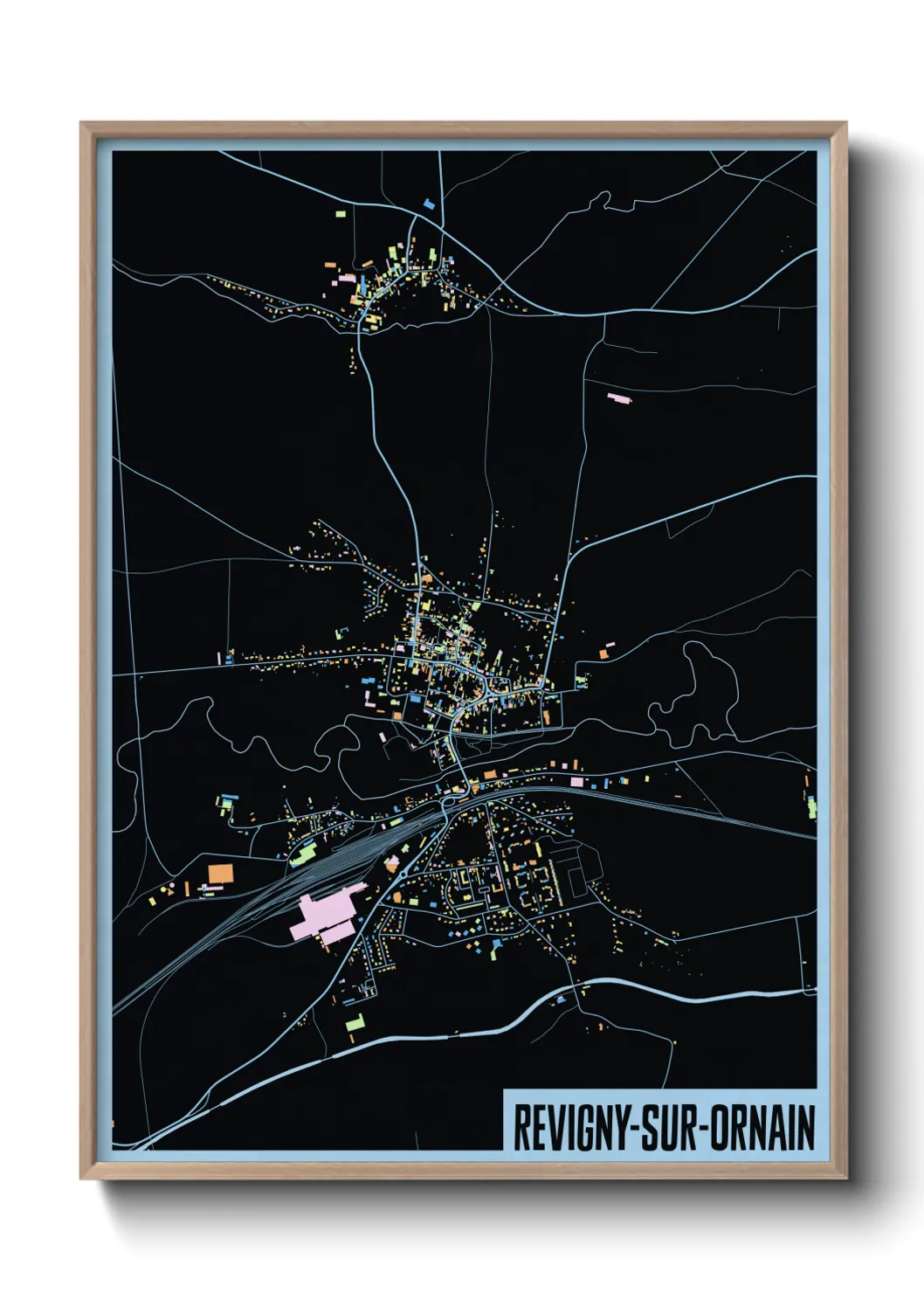 Une affiche de carte sur Revigny-sur-Ornain