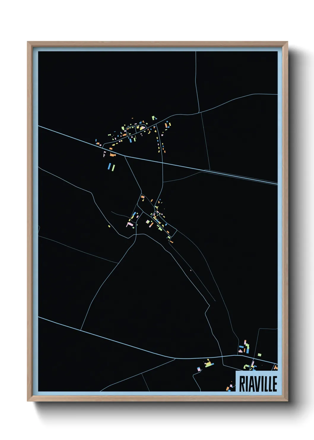 Une affiche de carte sur Riaville