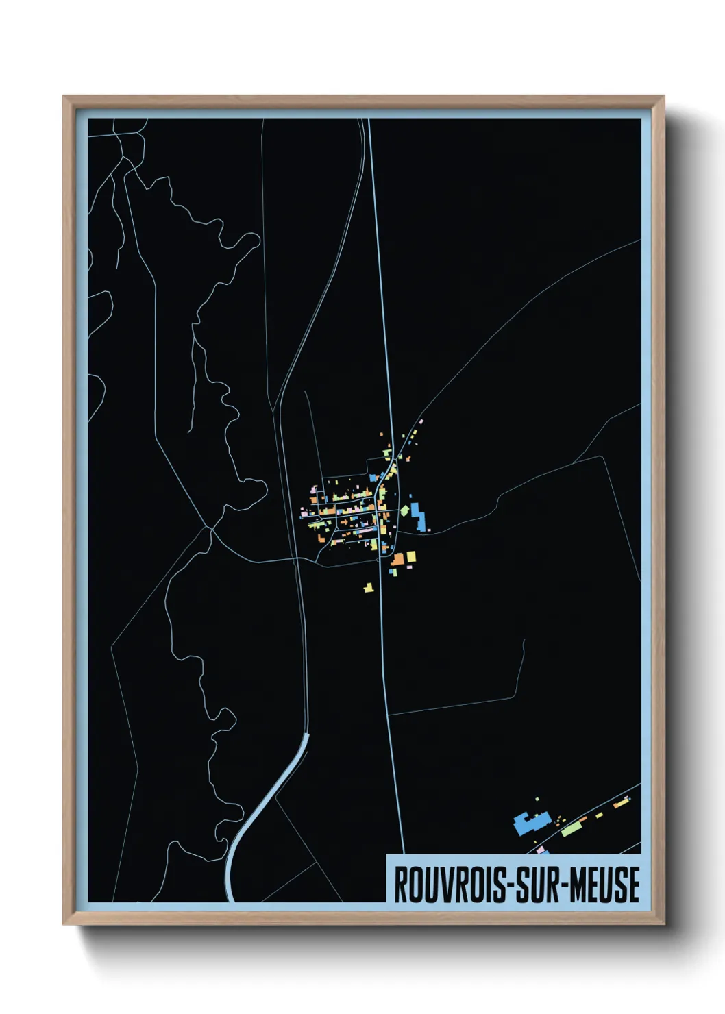 Une affiche de carte sur Rouvrois-sur-Meuse