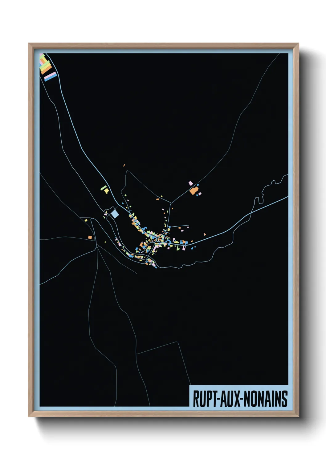 Une affiche de carte sur Rupt-aux-Nonains
