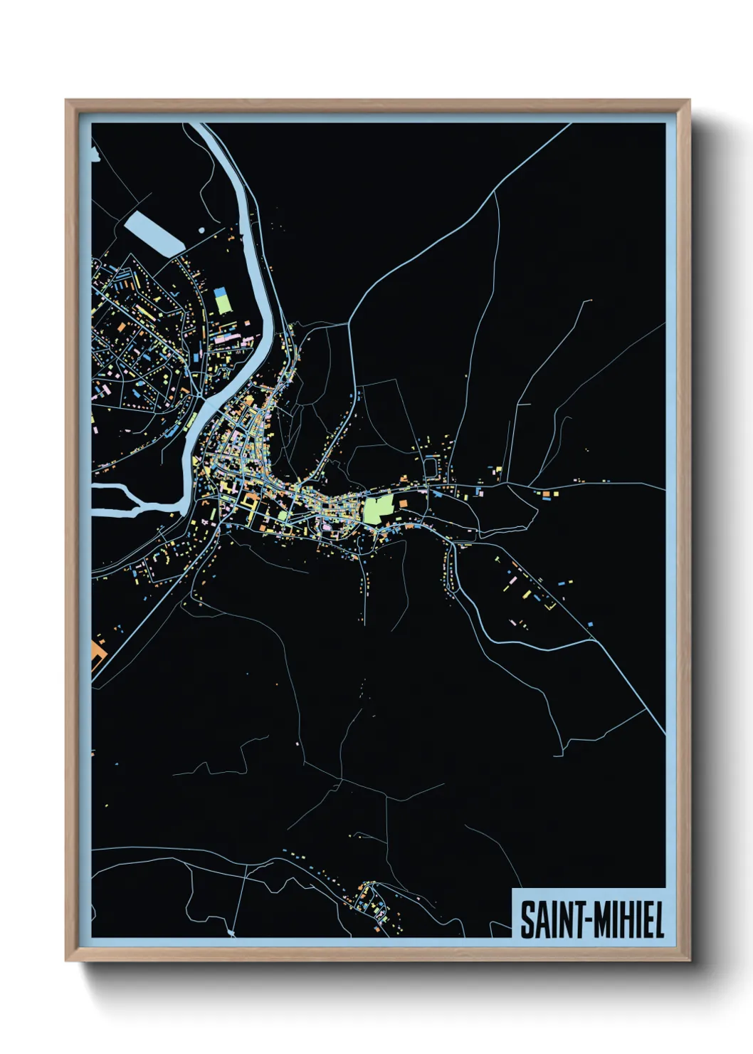 Une affiche de carte sur Saint-Mihiel