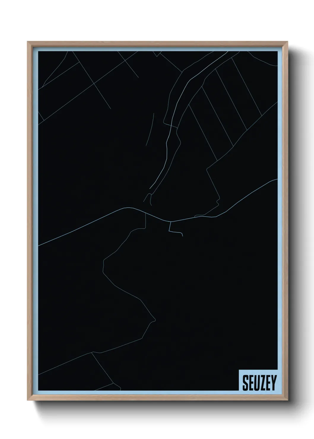 Une affiche de carte sur Seuzey