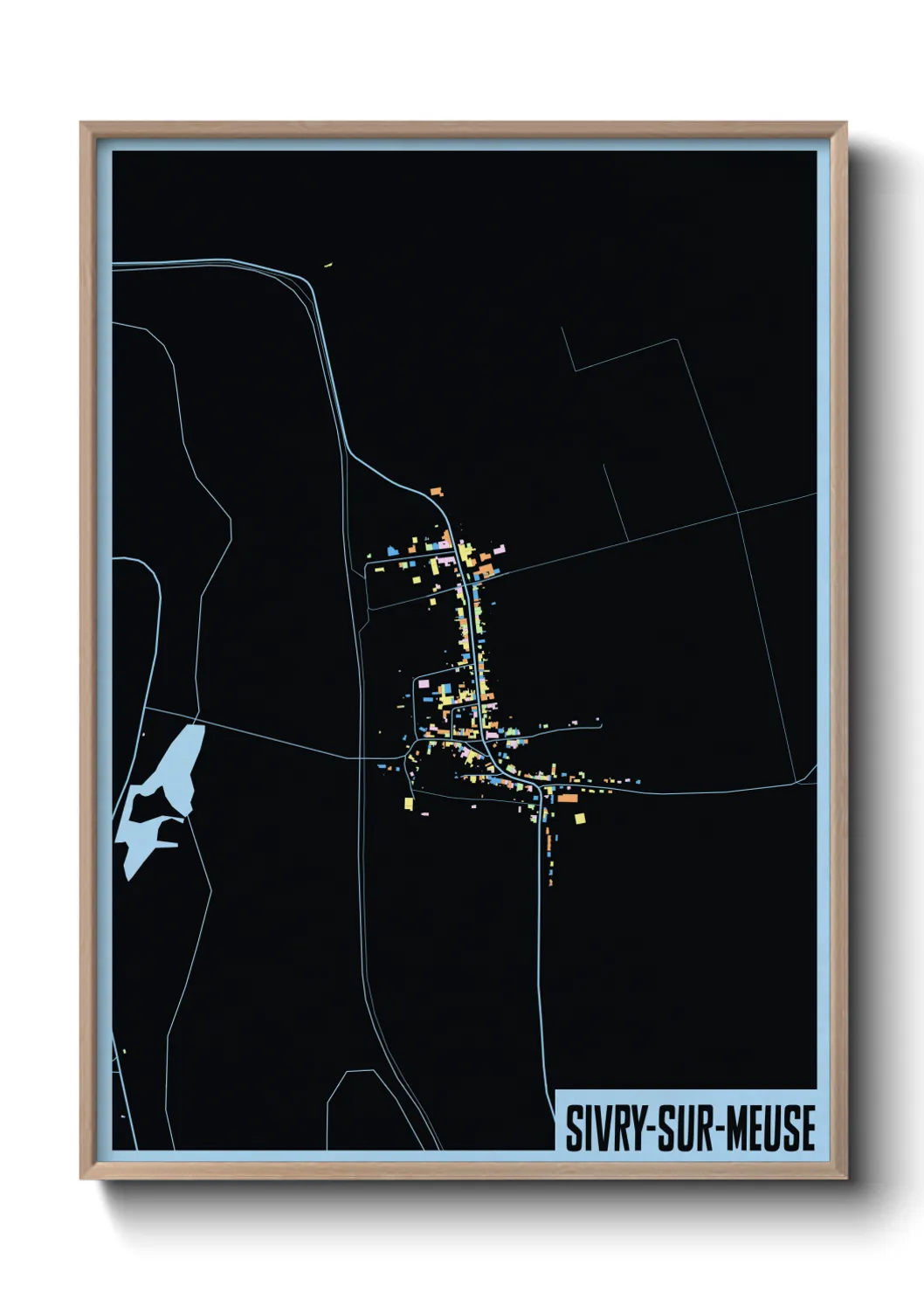 Une affiche de carte sur Sivry-sur-Meuse