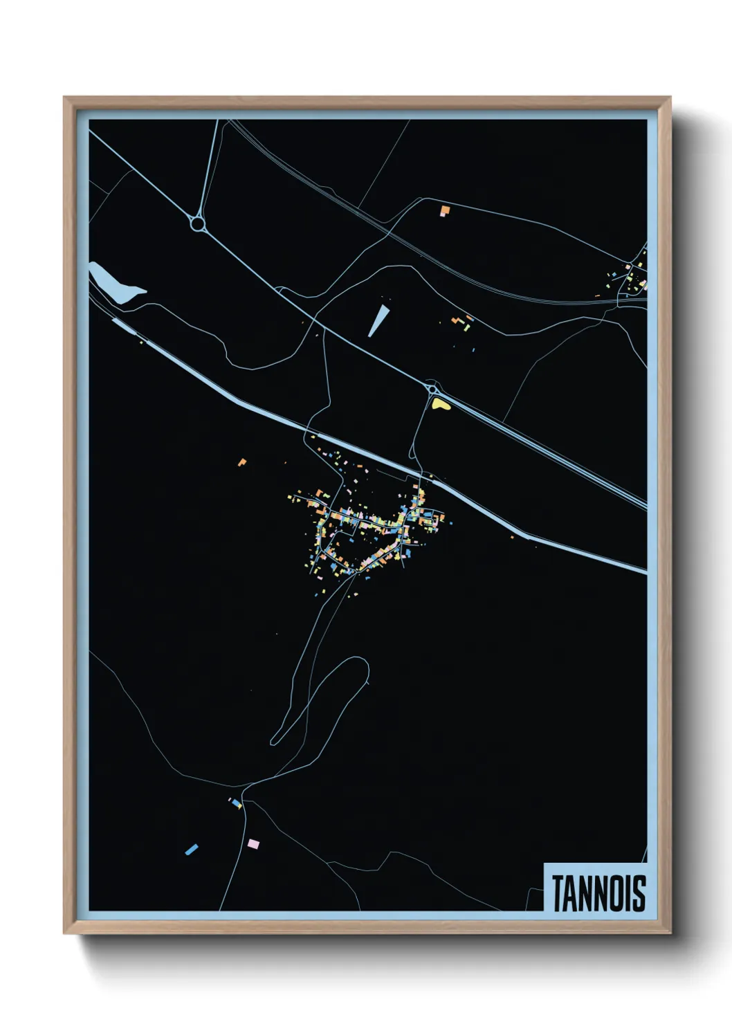 Une affiche de carte sur Tannois