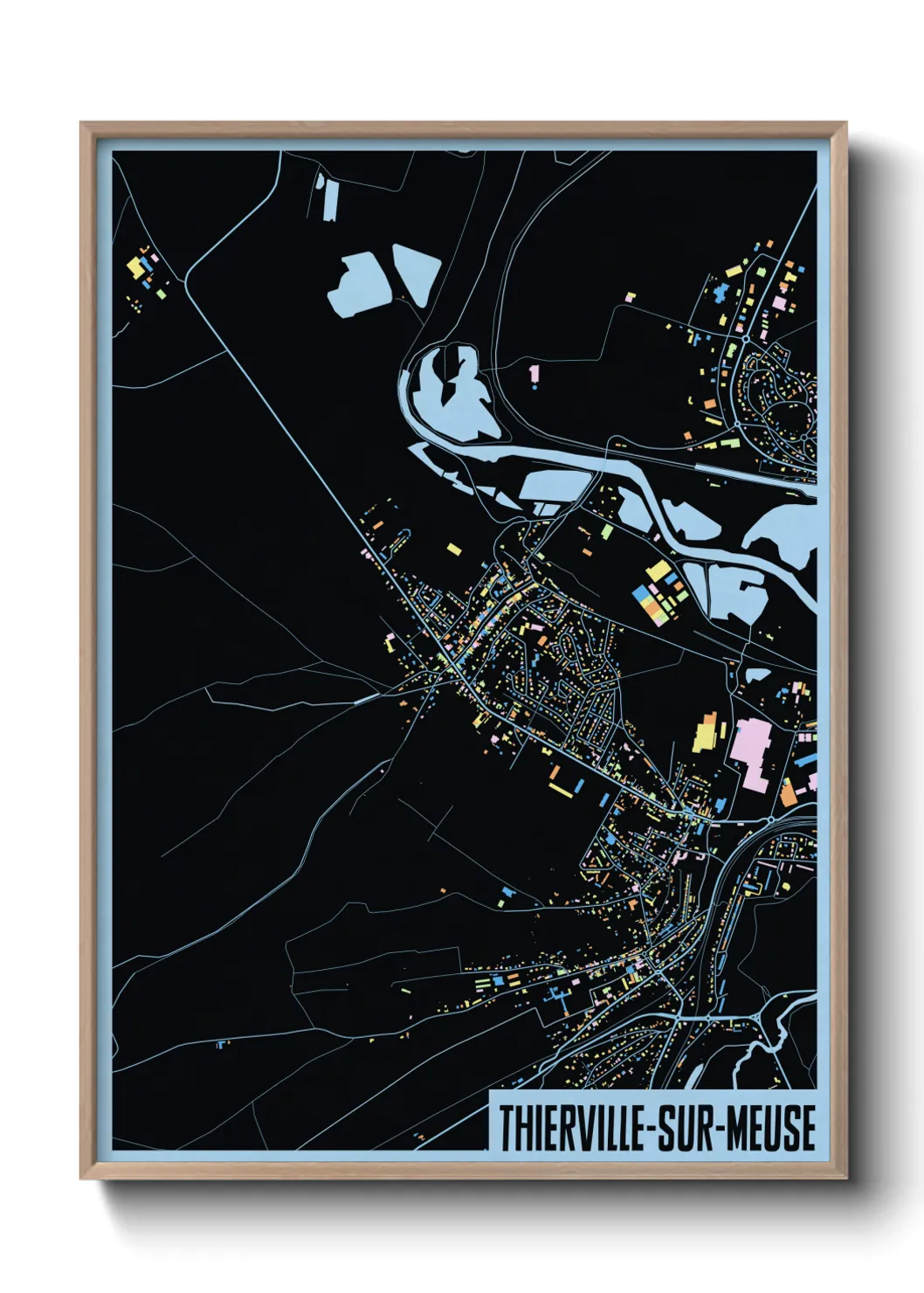 Une affiche de carte sur Thierville-sur-Meuse