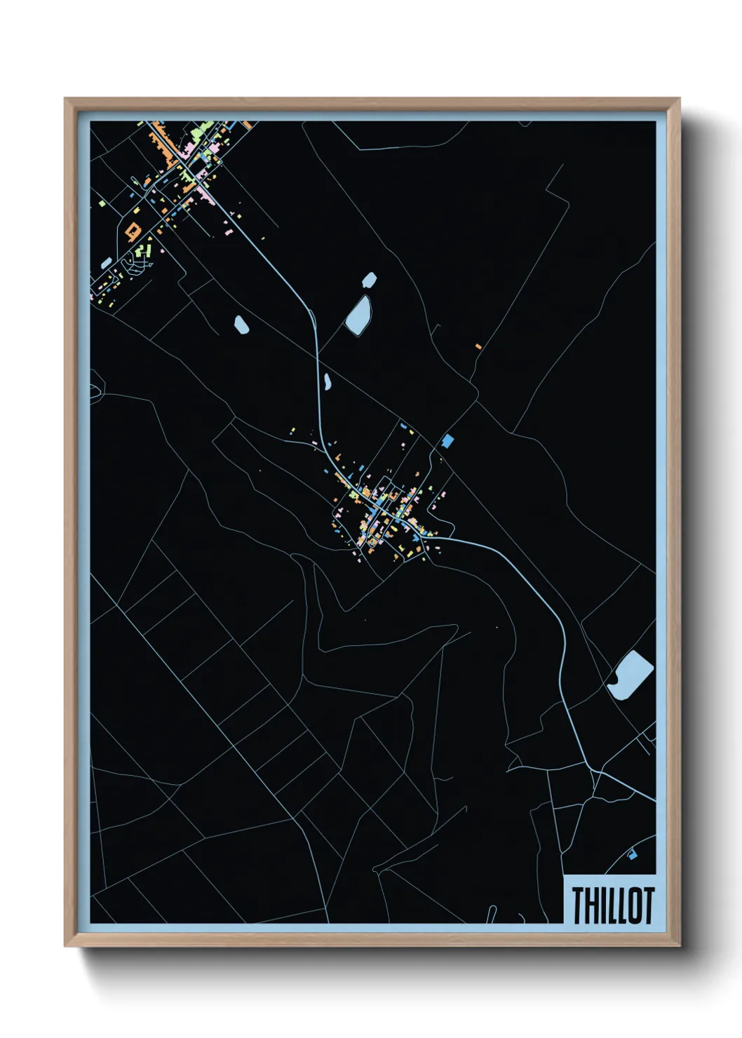 Une affiche de carte sur Thillot