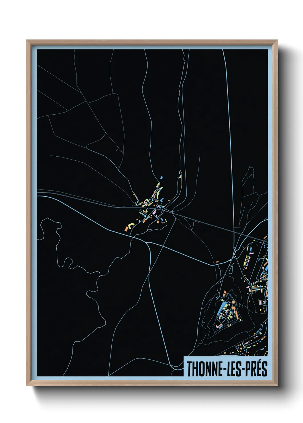 Une affiche de carte sur Thonne-les-Prés