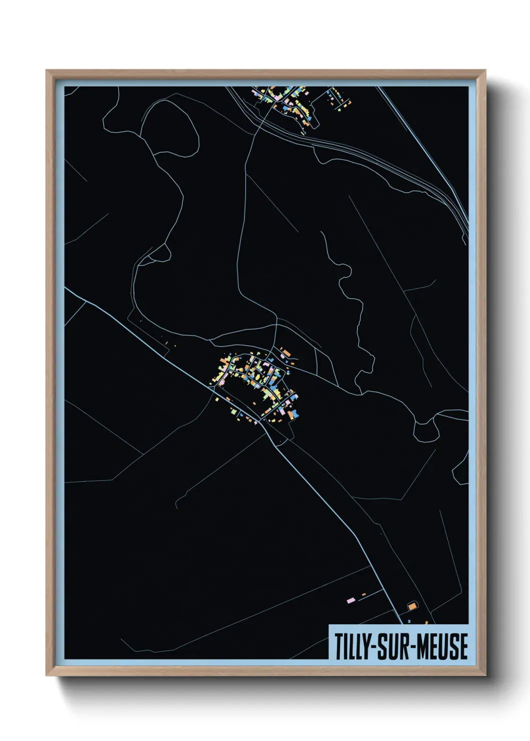 Une affiche de carte sur Tilly-sur-Meuse