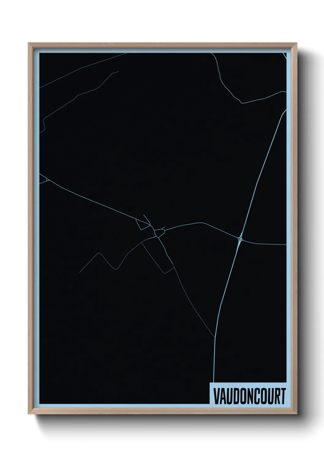 Une affiche de carte sur Vaudoncourt