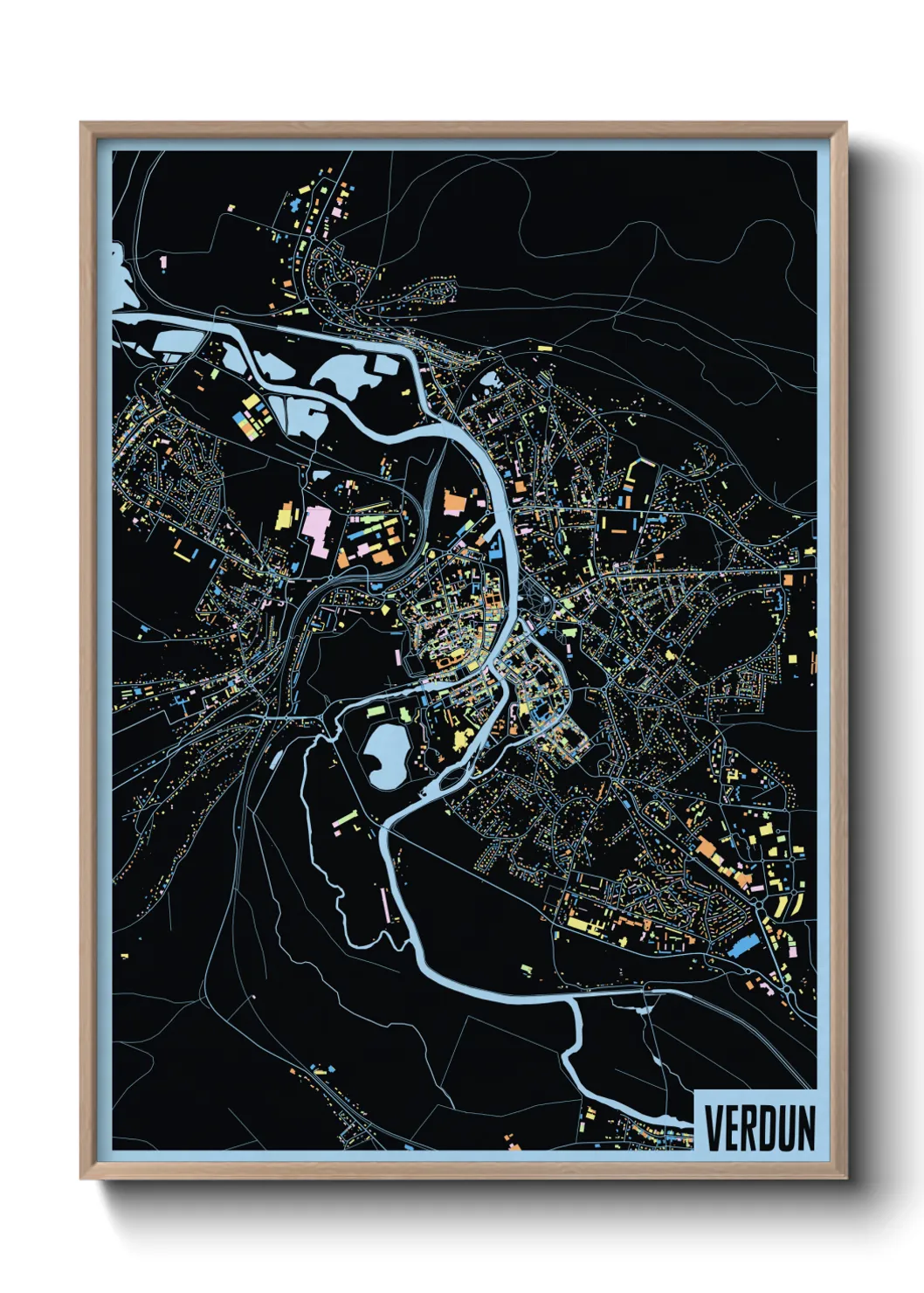 Une affiche de carte sur Verdun