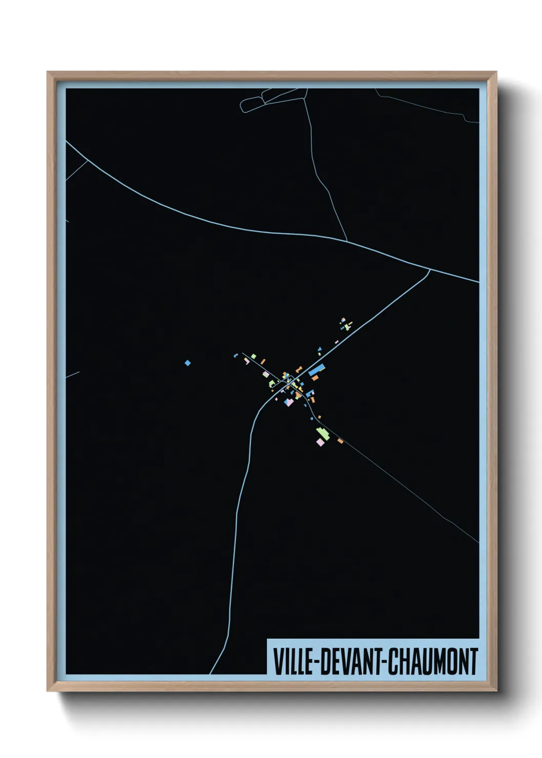 Une affiche de carte sur Ville-devant-Chaumont