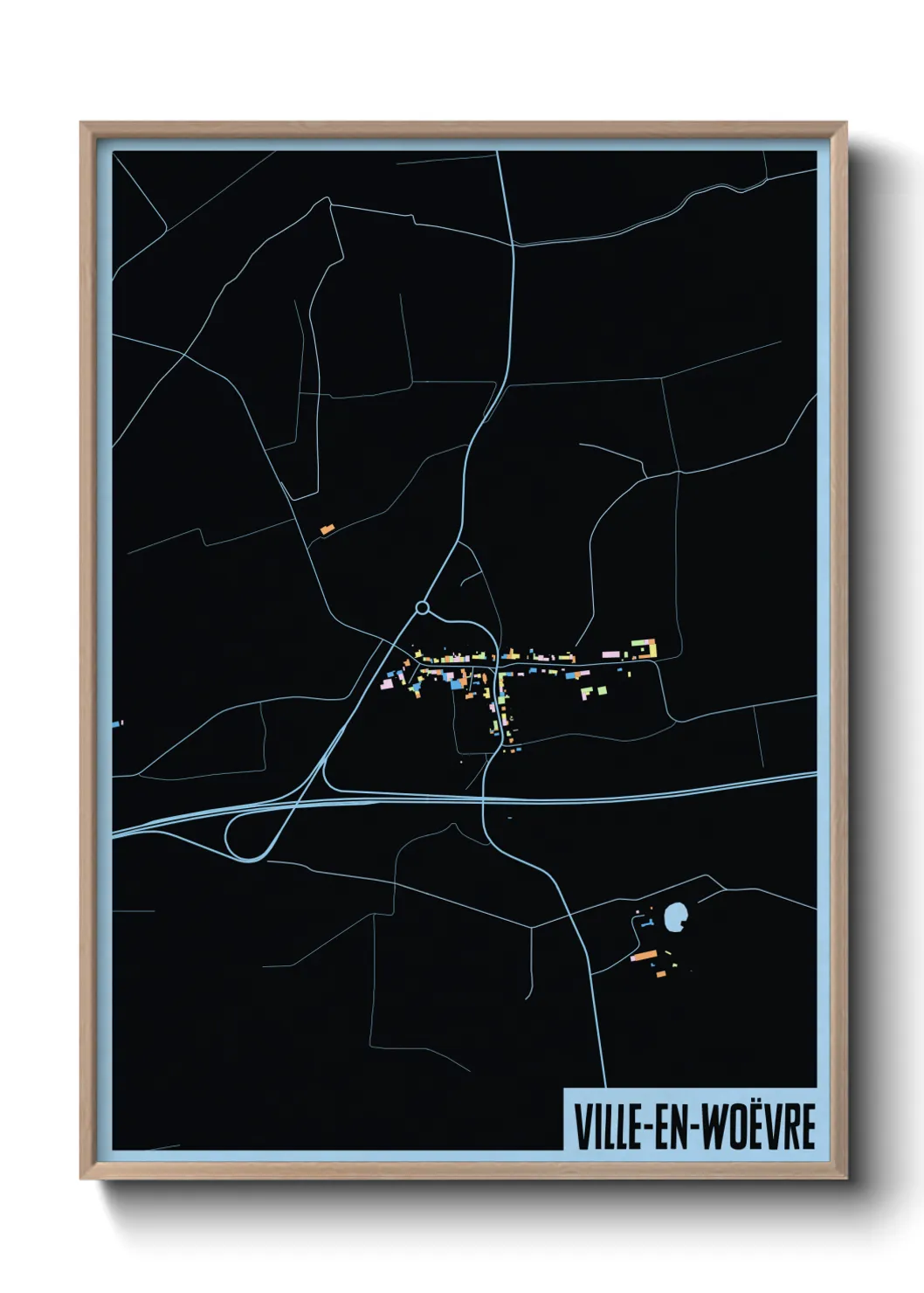 Une affiche de carte sur Ville-en-Woëvre