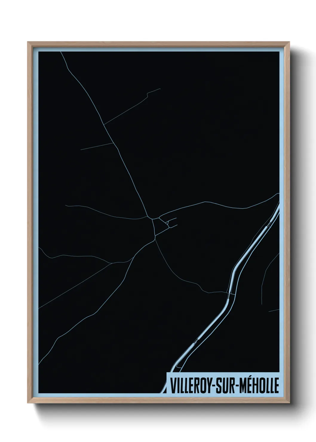 Une affiche de carte sur Villeroy-sur-Méholle