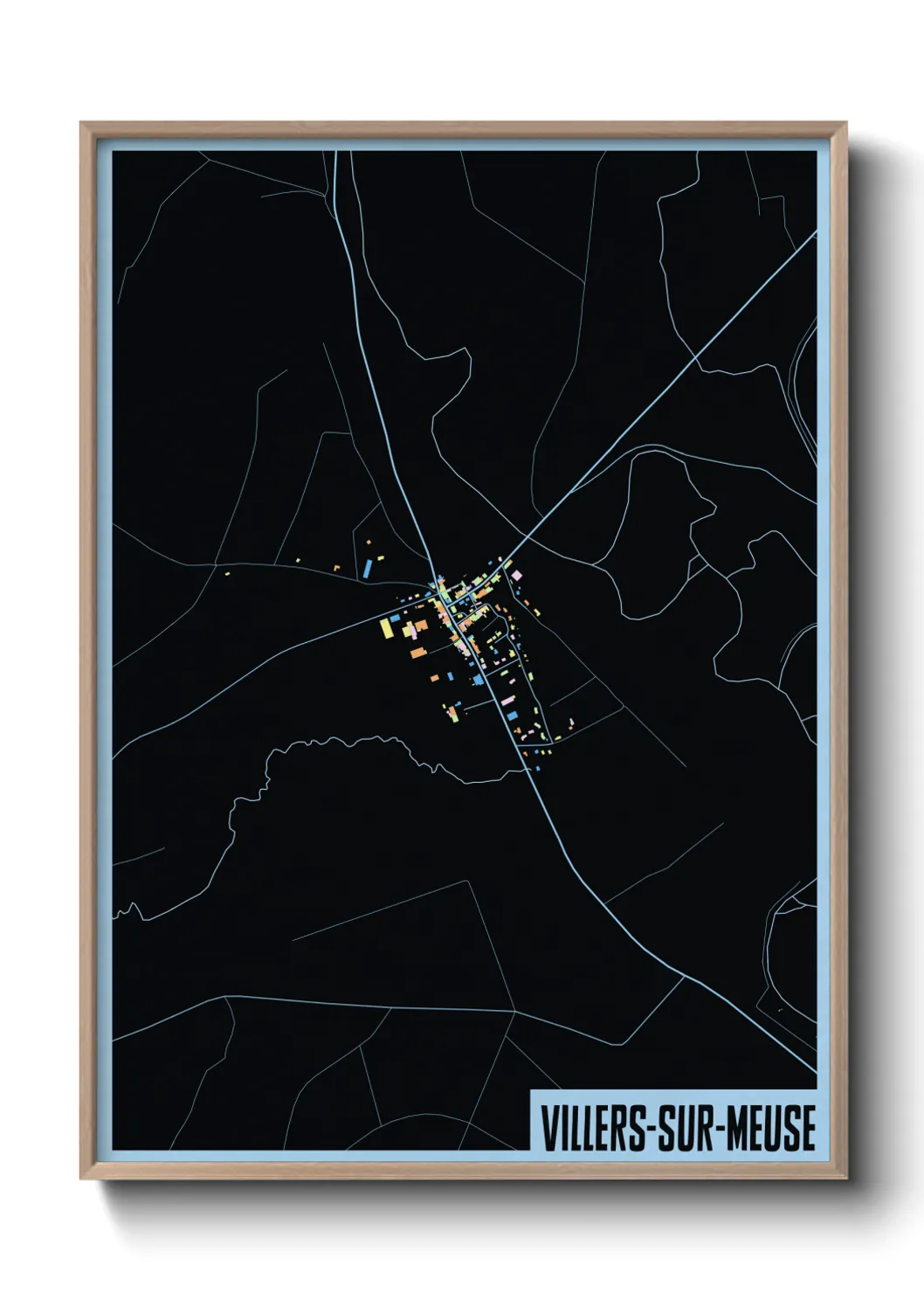 Une affiche de carte sur Villers-sur-Meuse