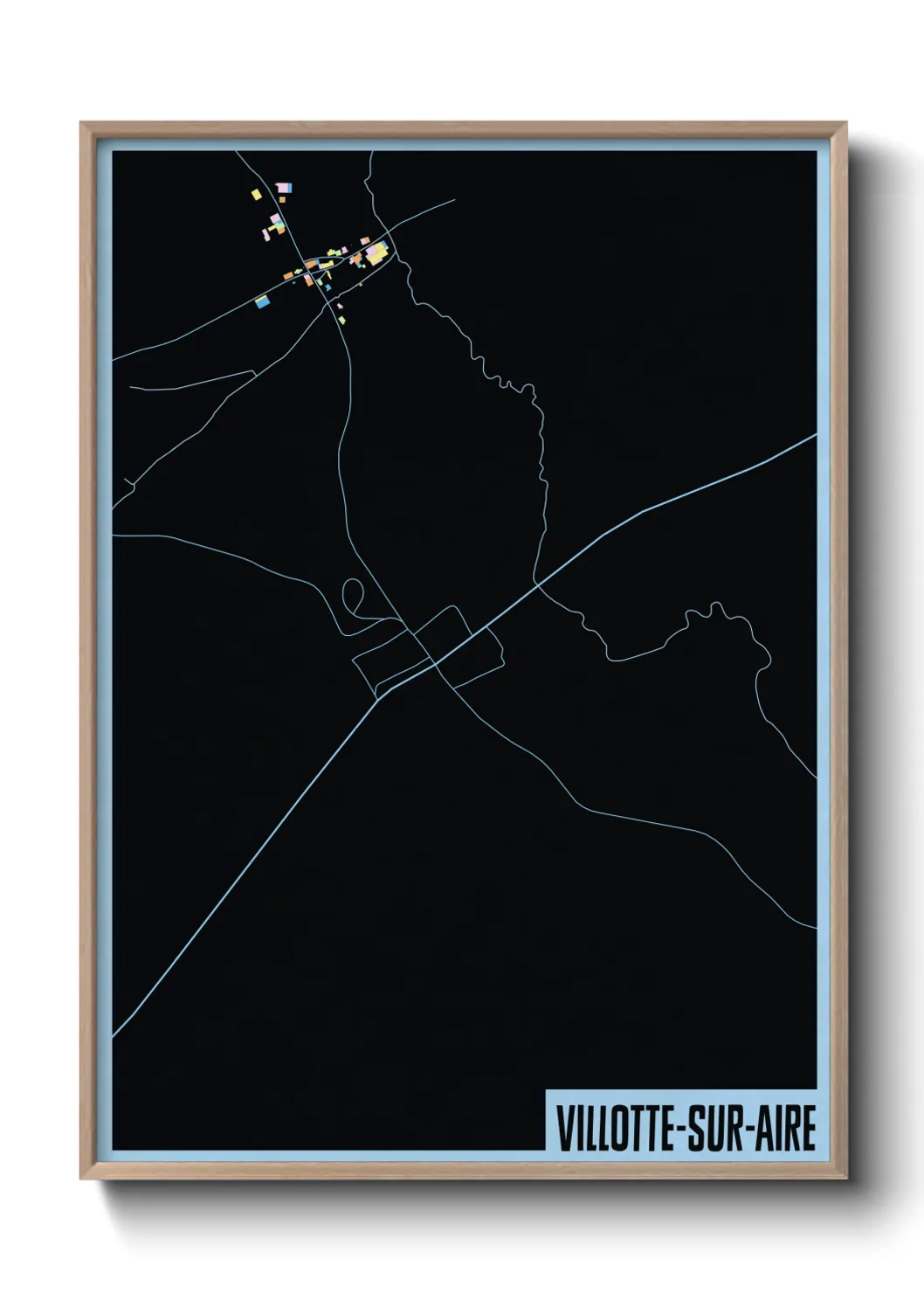 Une affiche de carte sur Villotte-sur-Aire