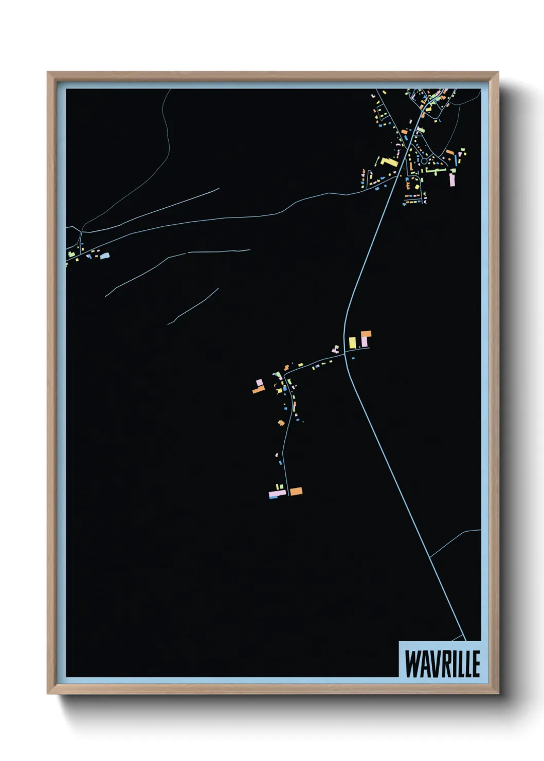 Une affiche de carte sur Wavrille