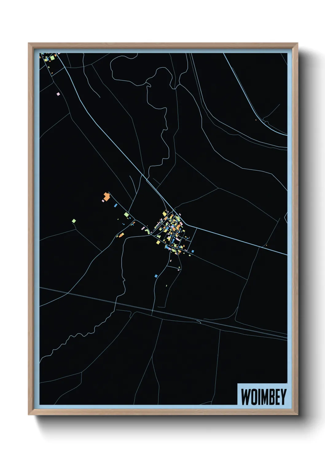 Une affiche de carte sur Woimbey